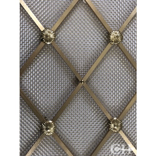 Club Small 1mm - Powder-coated Mild Steel - Brass Grille - Decorative  Exterior Grilles for Radiator Covers and more