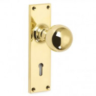 Polished Brass On Keyhole Backplate