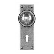 Finesse Design Pewter Pelton Knobs on Keyhole Backplate