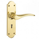 Oxford Lever Handles in Brass Bronze Chrome or Nickel