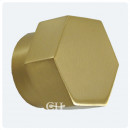 Hexagonal Cabinet Knobs In Brass Bronze Chrome or Nickel